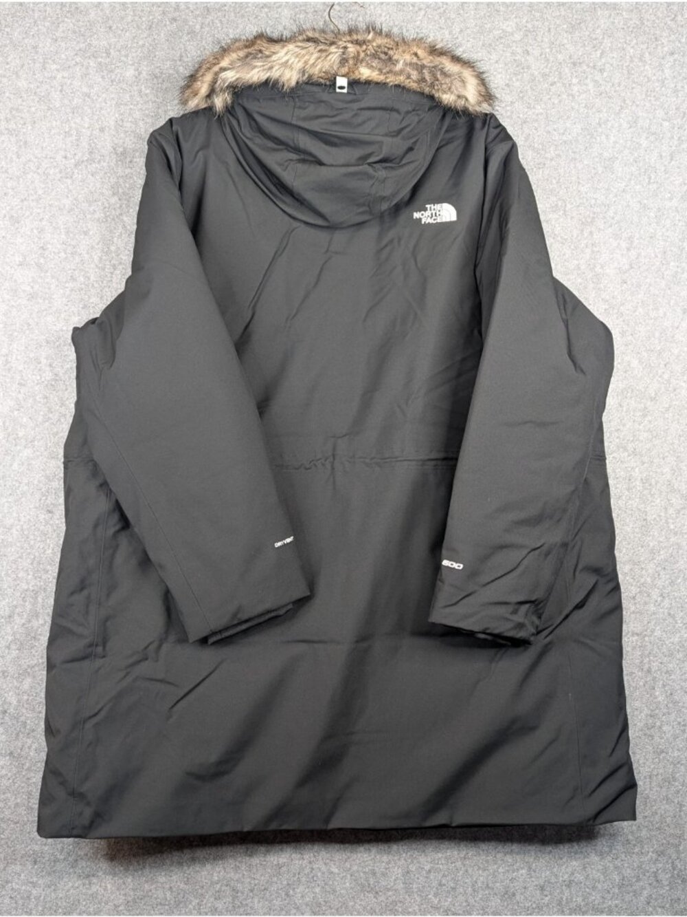 THE NORTH FACE Womens 3x Arctic Down Parka Black Waterproof 600 Coat Faux Fur - Picture 5 of 12